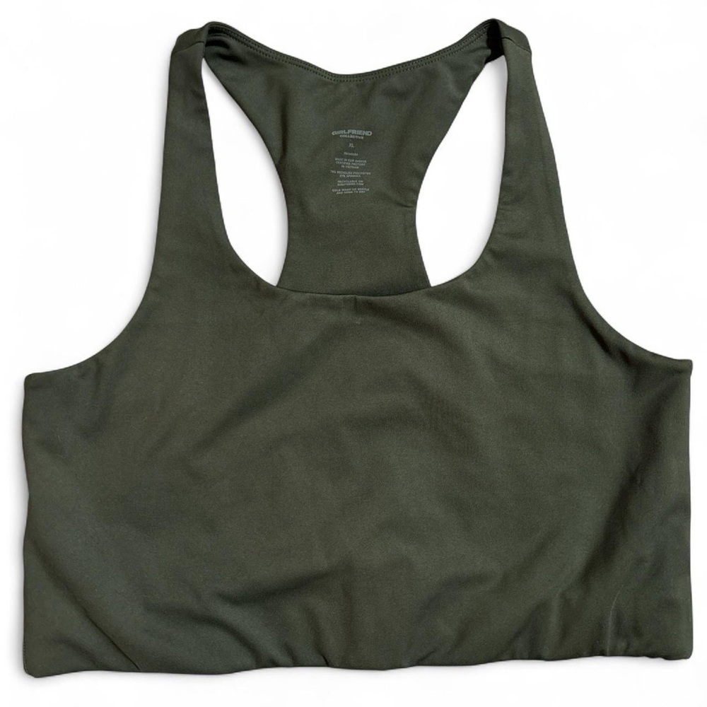 Girlfriend Collective Deep Green Racerback Sports Bra